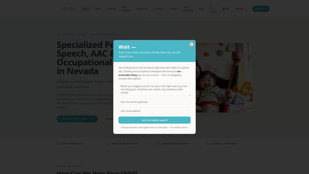 Autism and Brain Institute, speech therapy in Las Vegas