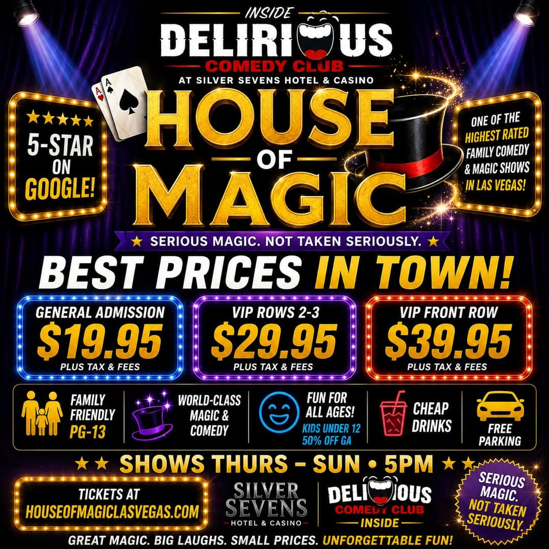 House of Magic Las Vegas at Silver Sevens Hotel & Casino, amusement centers in Las Vegas